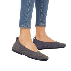 FitFlop Women’s Grey Allegro Tonal Knit Ballerina Flats NEW with Tag Size 5